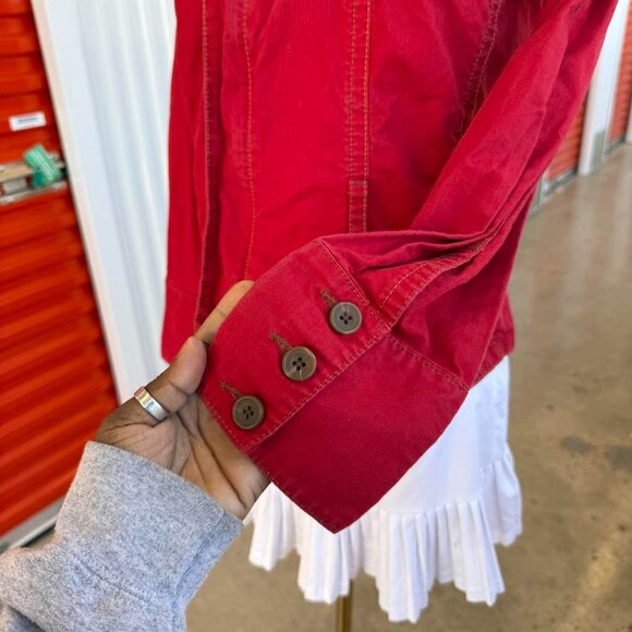 2000s red zip up jacket - Picture 3 of 8